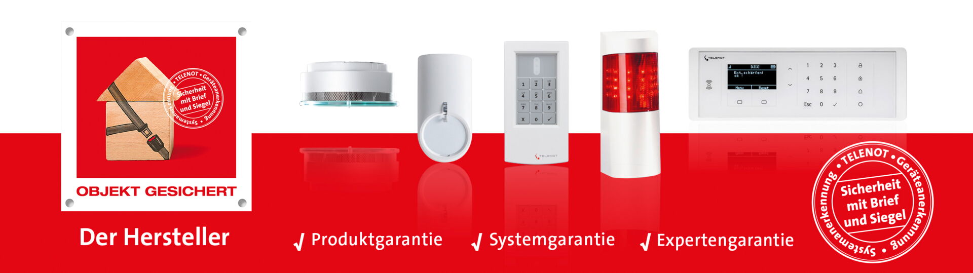  Bedienfeld einer Telenot Alarmanlage