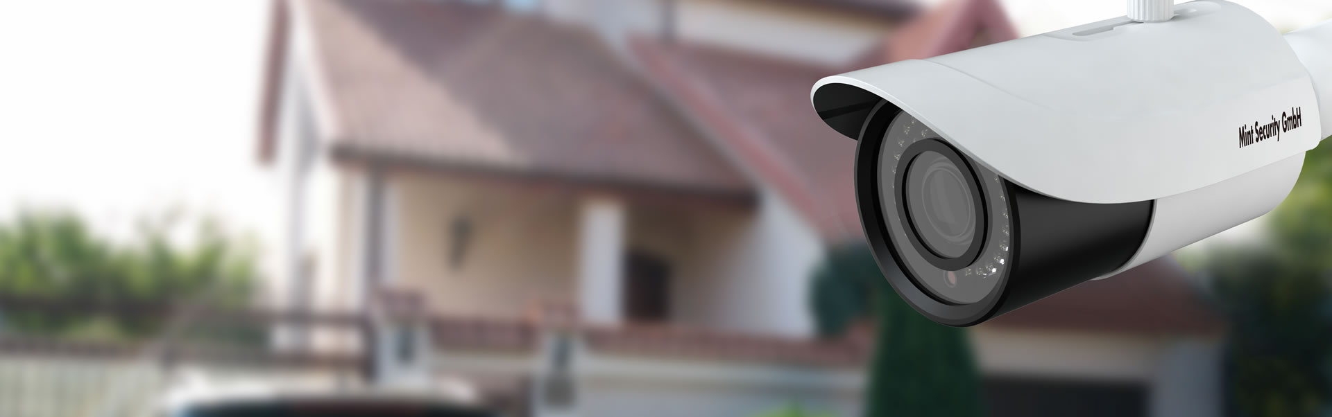  Smart Home Geräte wie Thermostat und Überwachungskamera